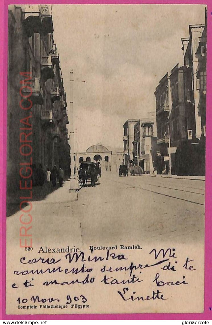 Ag2876 - EGYPT - VINTAGE POSTCARD - Alexandria  - 1903 - Alexandrië