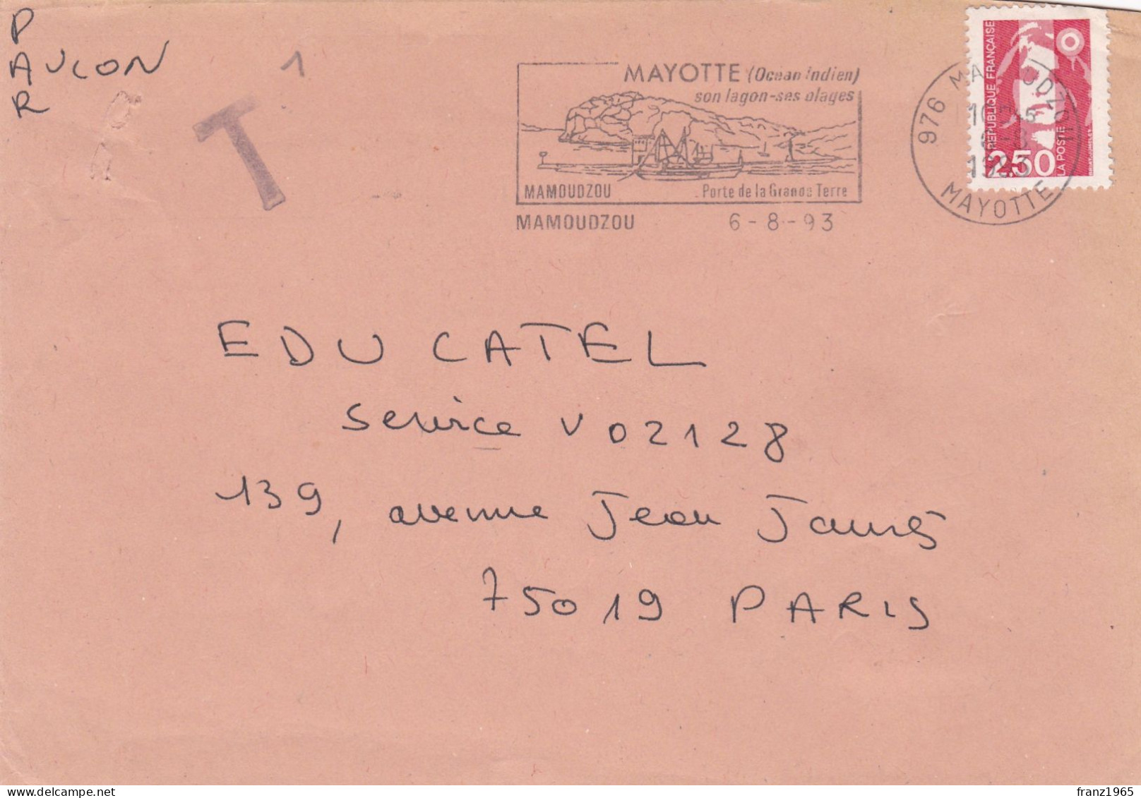 From Mayotte To France - 1993 - Other & Unclassified