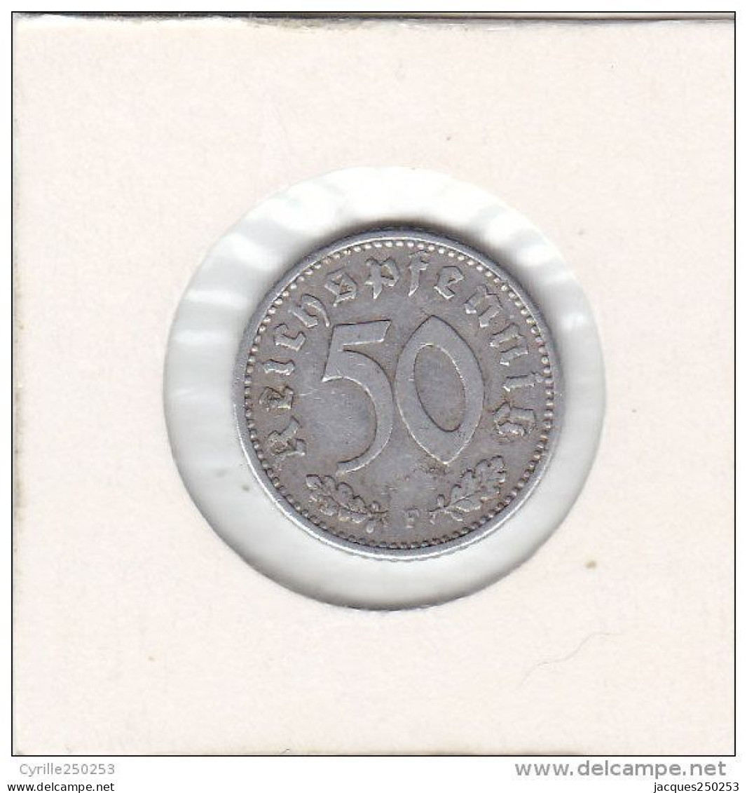 50 REICHSPFENNIG Alu 1935 F - 50 Reichspfennig