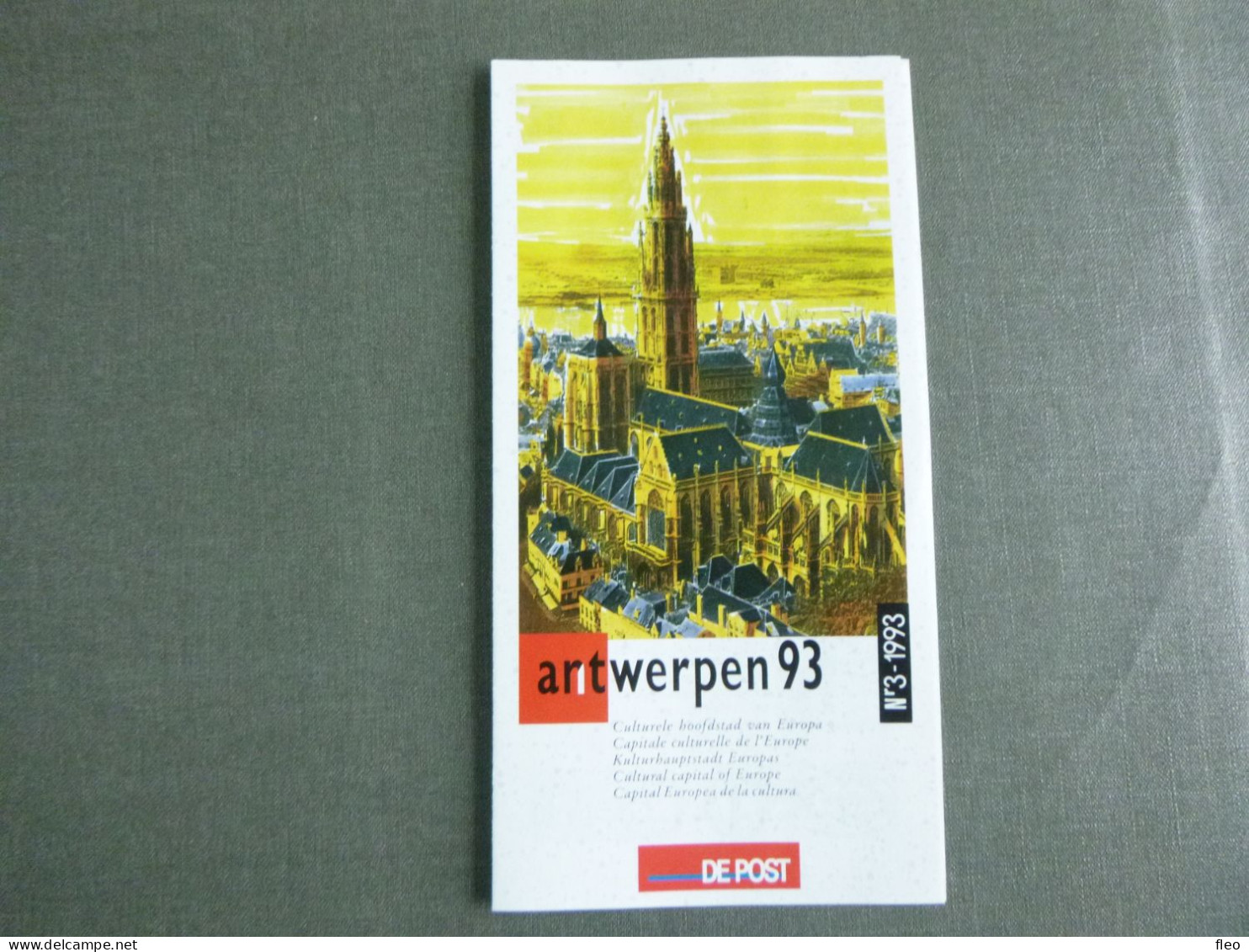 1993 2495/2499  PF NL. HEEL MOOI ! Zegels  Met Eerste Dag Stempel : Antwerpen 93 - Dépliants De La Poste