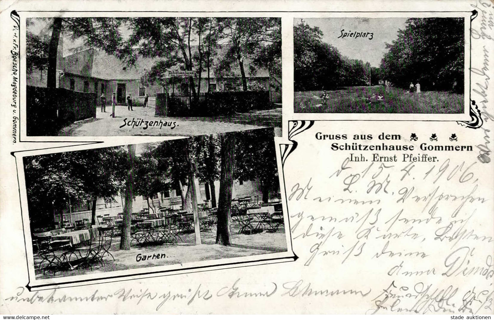 Gommern (o-3304) Schützenhaus 1906 II (kleine Stauchung) - Other & Unclassified