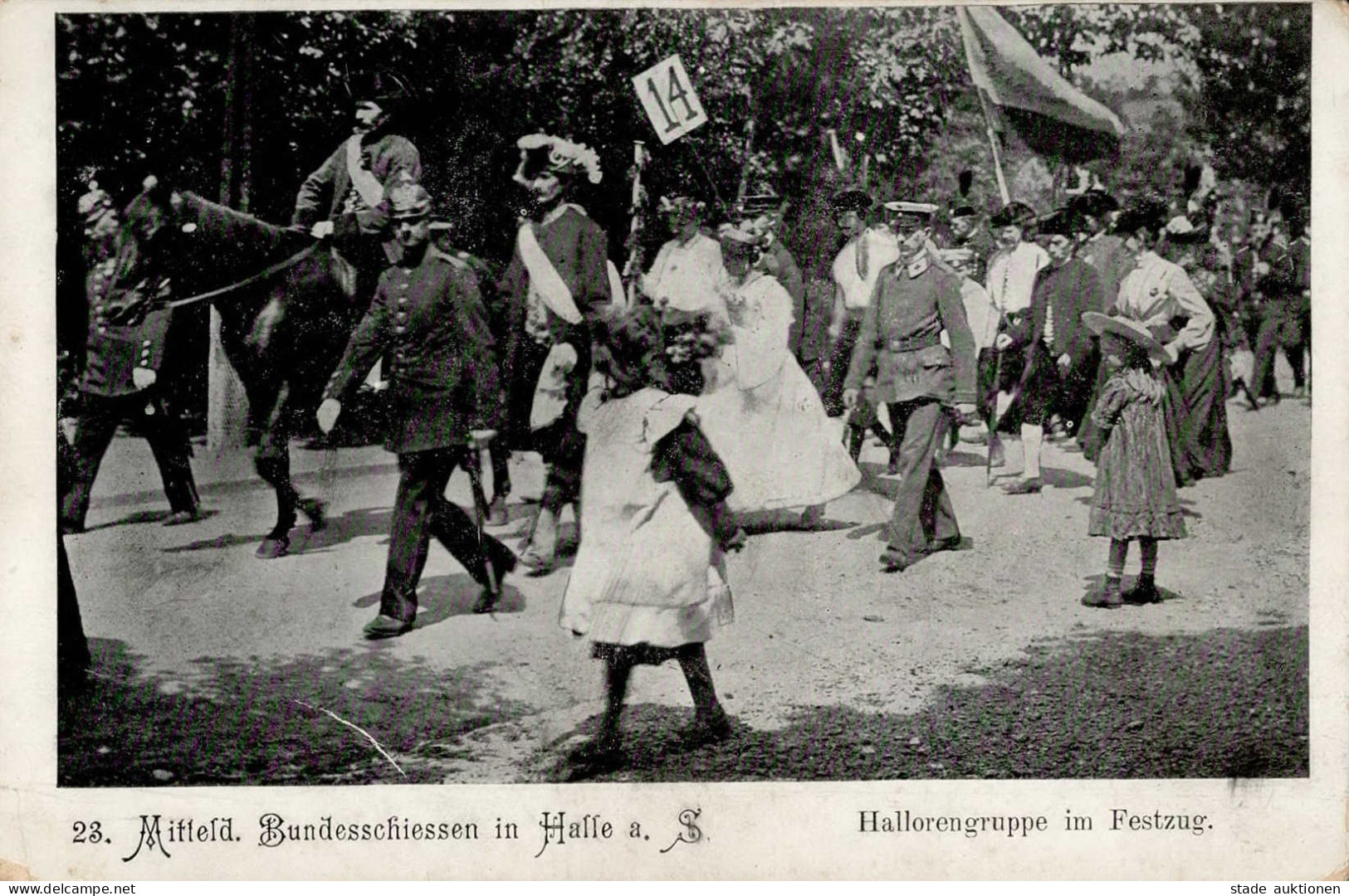 Halle Saale (o-4000) 23. Mitteldeutsches Bundesschießen II (Stauchung, Ecken Abgestoßen) - Halle (Saale)