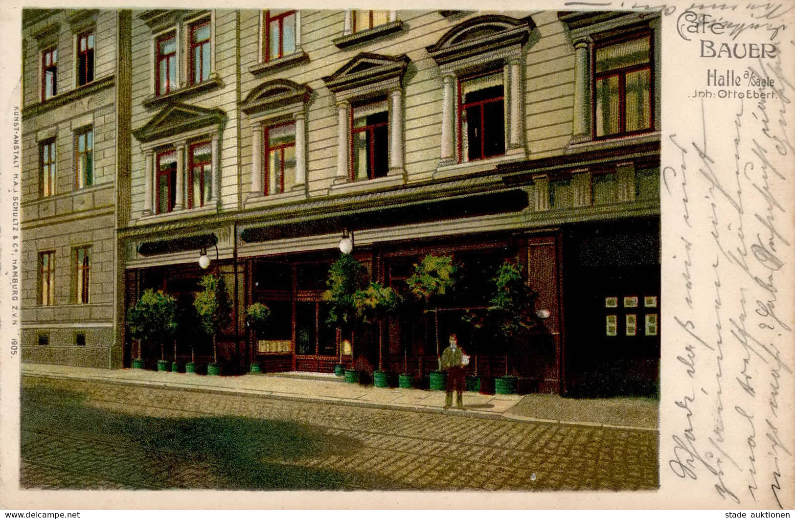 Halle Saale (o-4000) Cafe Bauer 1908 I- - Halle (Saale)