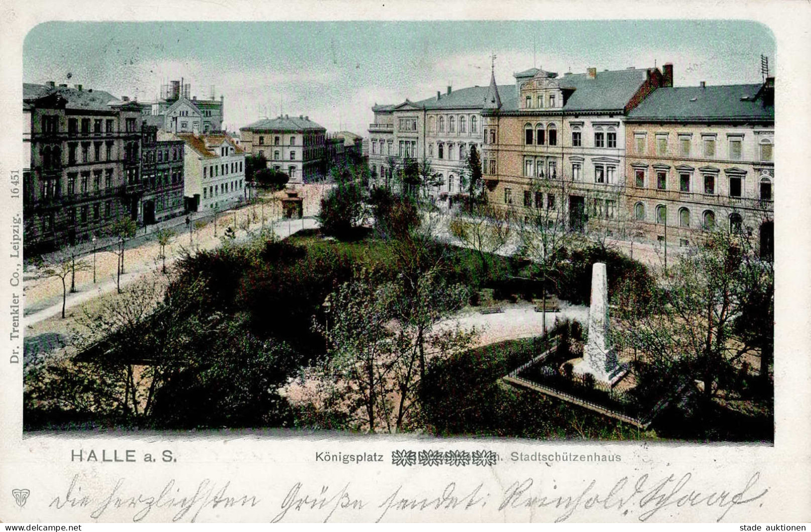 Halle Saale (o-4000) Gasthaus Zum Stadtschützenhaus 1902 I- - Halle (Saale)