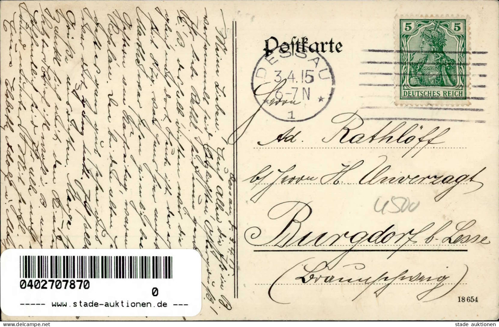 Dessau (o-4500) 1915 I- - Other & Unclassified