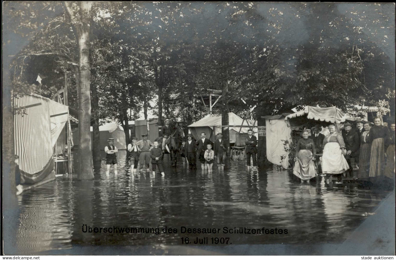 Dessau (o-4500) Überschwemmung Des Dessauer Schützenfestes 16. Juli 1907 I - Other & Unclassified