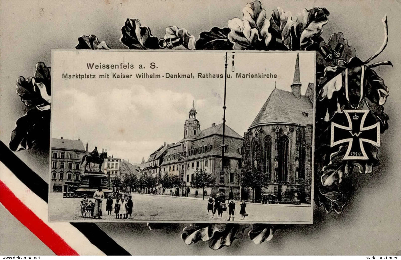 Weißenfels (o-4850) Kaiser Wilhelm Denkmal Marienkirche Rathaus II (Stauchung) - Other & Unclassified