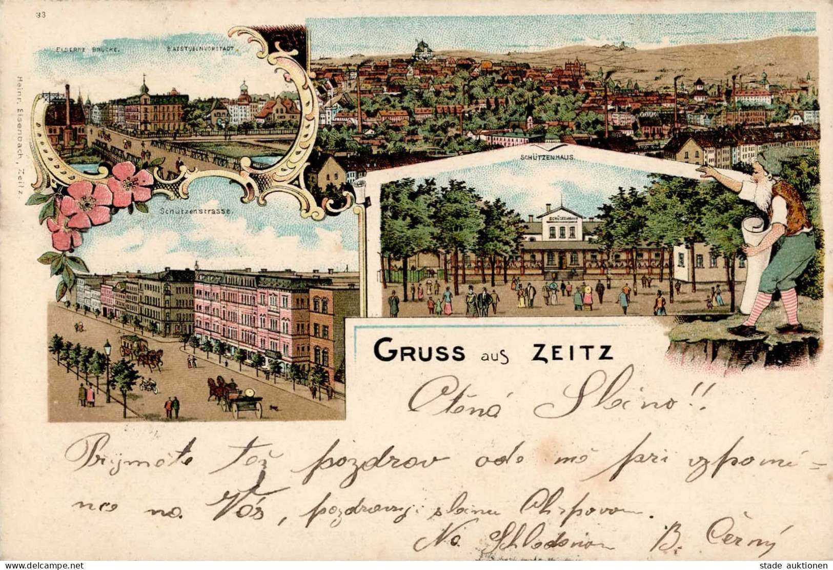 Zeitz (o-4900) Schützenstrasse Schützenhaus 1901 I- - Autres & Non Classés