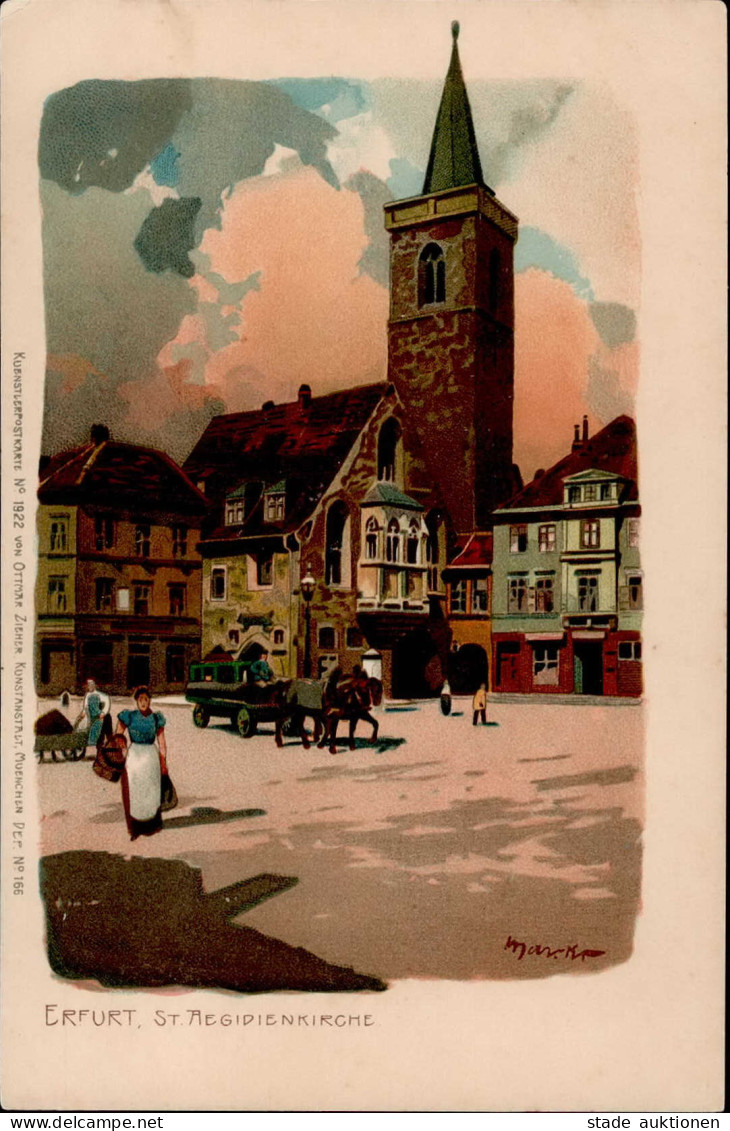 Erfurt (o-5000) Verlag Ottmar Zieher Nr. 1922 Signiert St. Aegidienkirche I-II - Erfurt