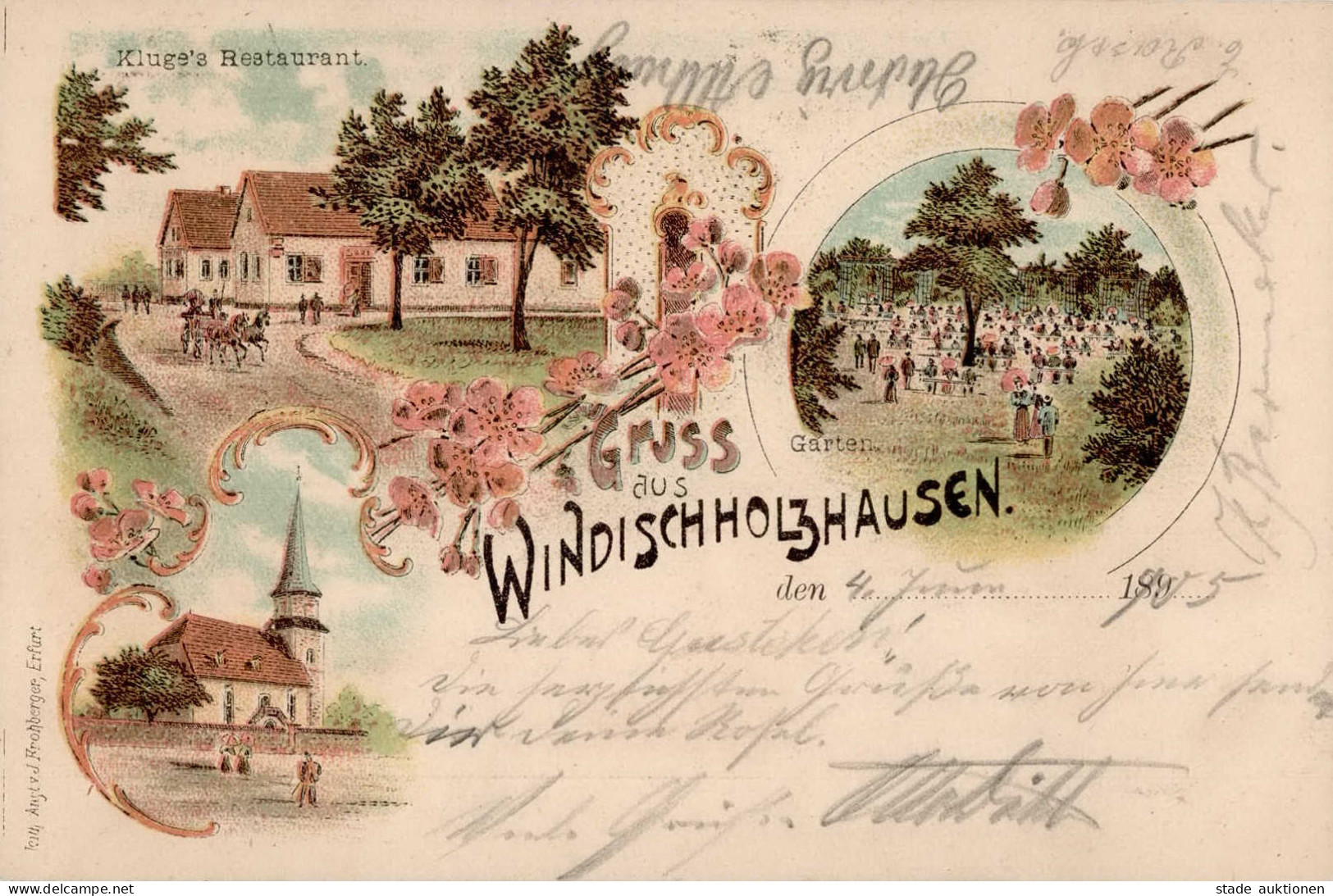 Windischholzhausen (o-5101) Gasthaus Kluge 1905 I- - Other & Unclassified