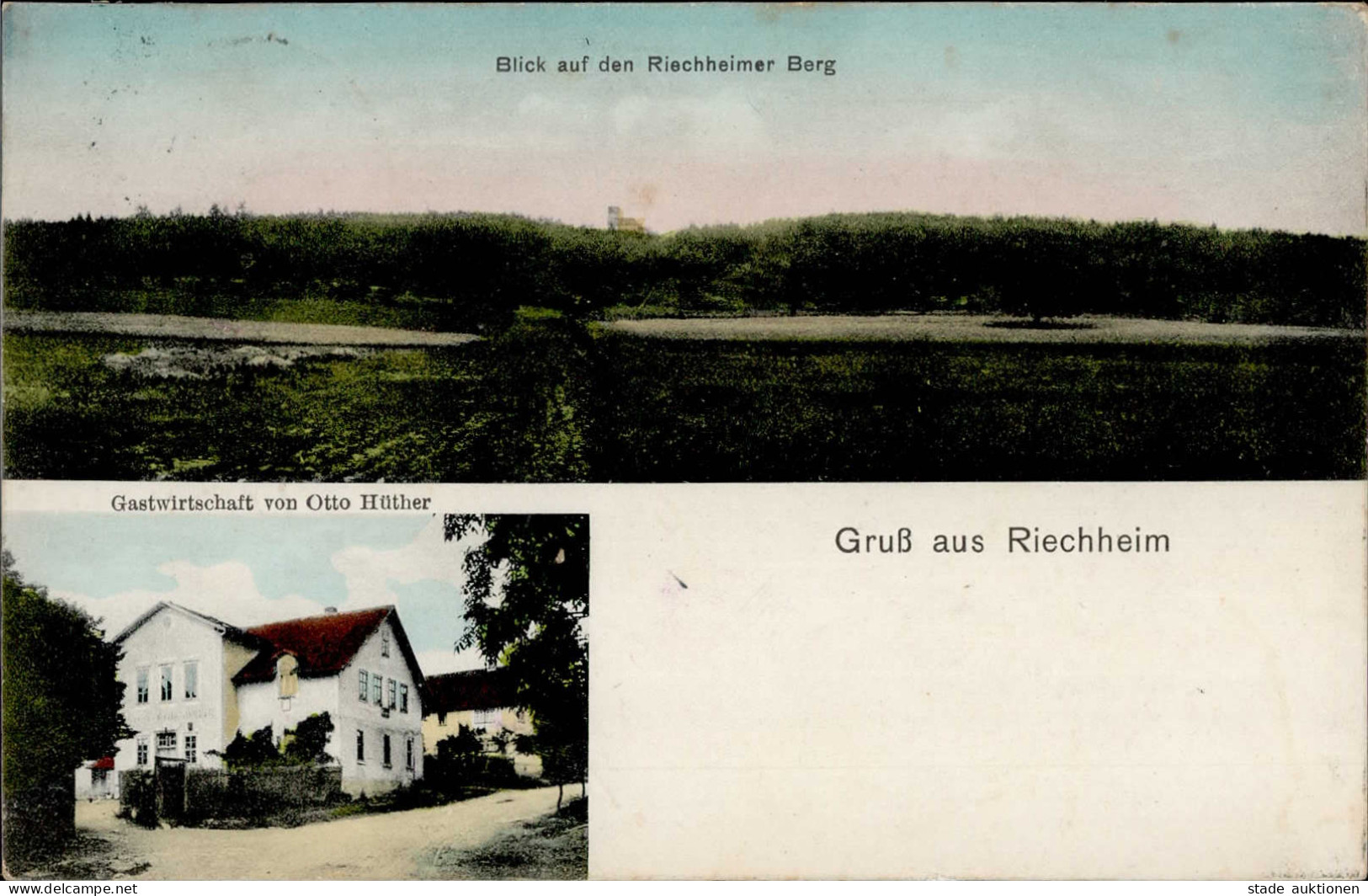 Riechheim (o-5211) Gasthaus Hüther II (Stempeldurchdruck) - Autres & Non Classés