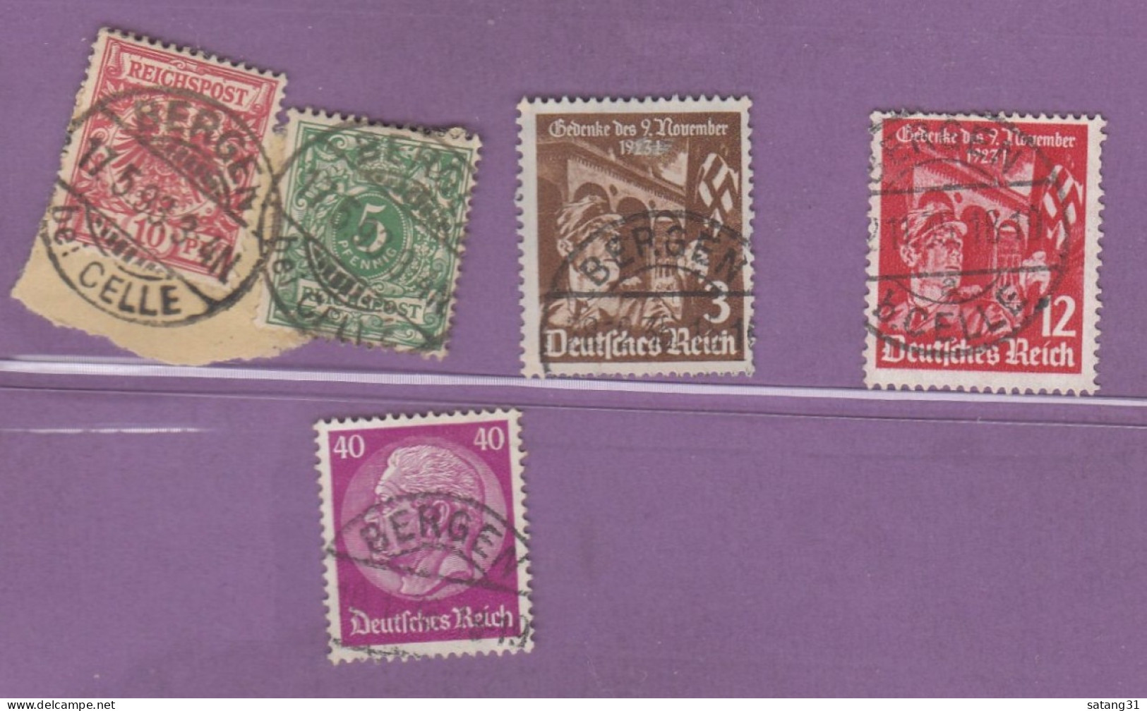 BRIEFMARKEN  MIT  STEMPEL " BERGEN ". - Gebraucht