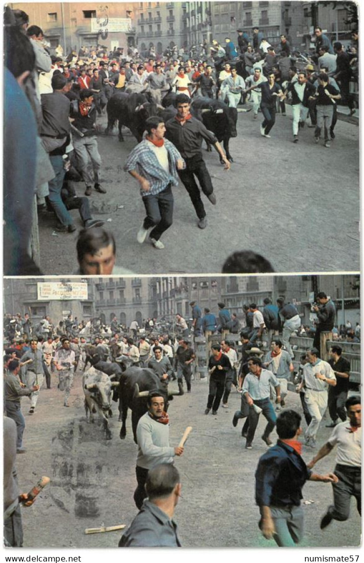 CP PAMPLONA - Fiestas De San Fermin - El Encierro - Foto Gomez , Pamplona - Stierkampf