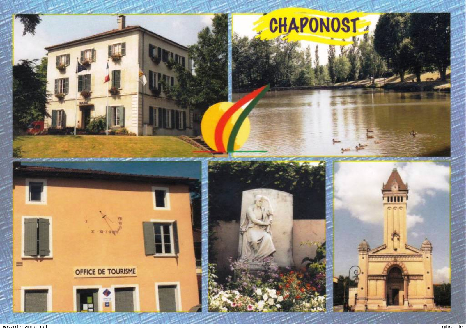 69 - Rhone -  CHAPONOST - Hotel De Ville - Etang Du Boulard - Office Du Tourisme - L'église - Sonstige & Ohne Zuordnung