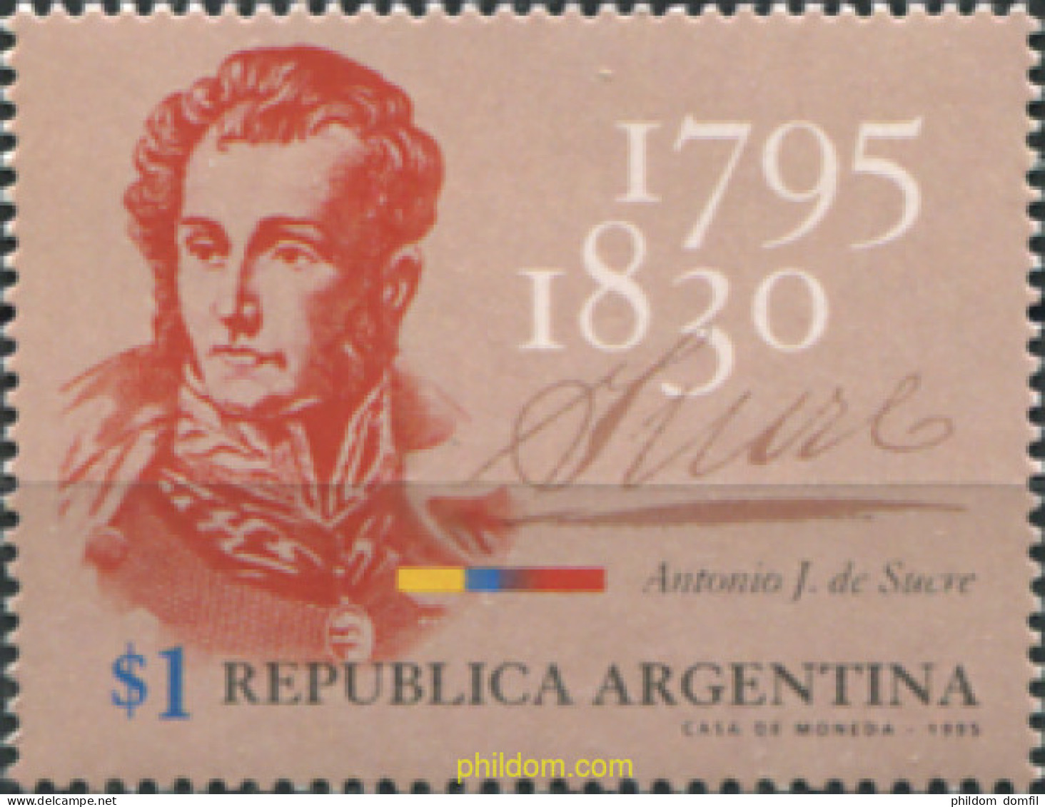 729976 MNH ARGENTINA 1995 ANIVERSARIOS - Ongebruikt