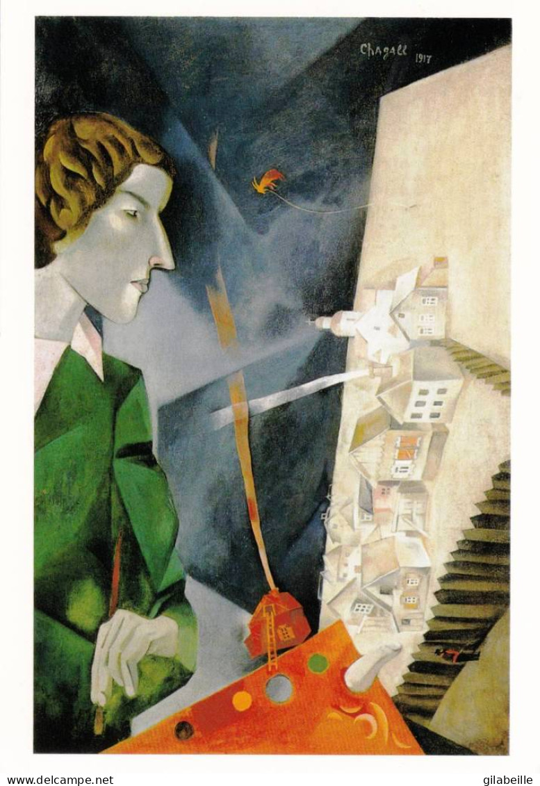 Marc Chagall -  Self Portrait With Palette 1917 - Malerei & Gemälde