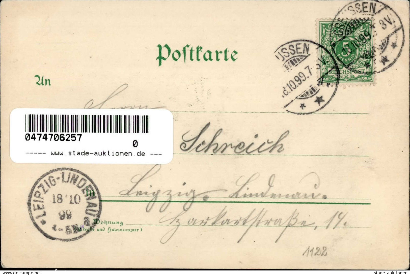 Greußen (o-5403) Mondschein-Karte Postamt Gasthaus Zum Prinzen Leopold Schützenhaus Schule 1899 I-II - Other & Unclassified