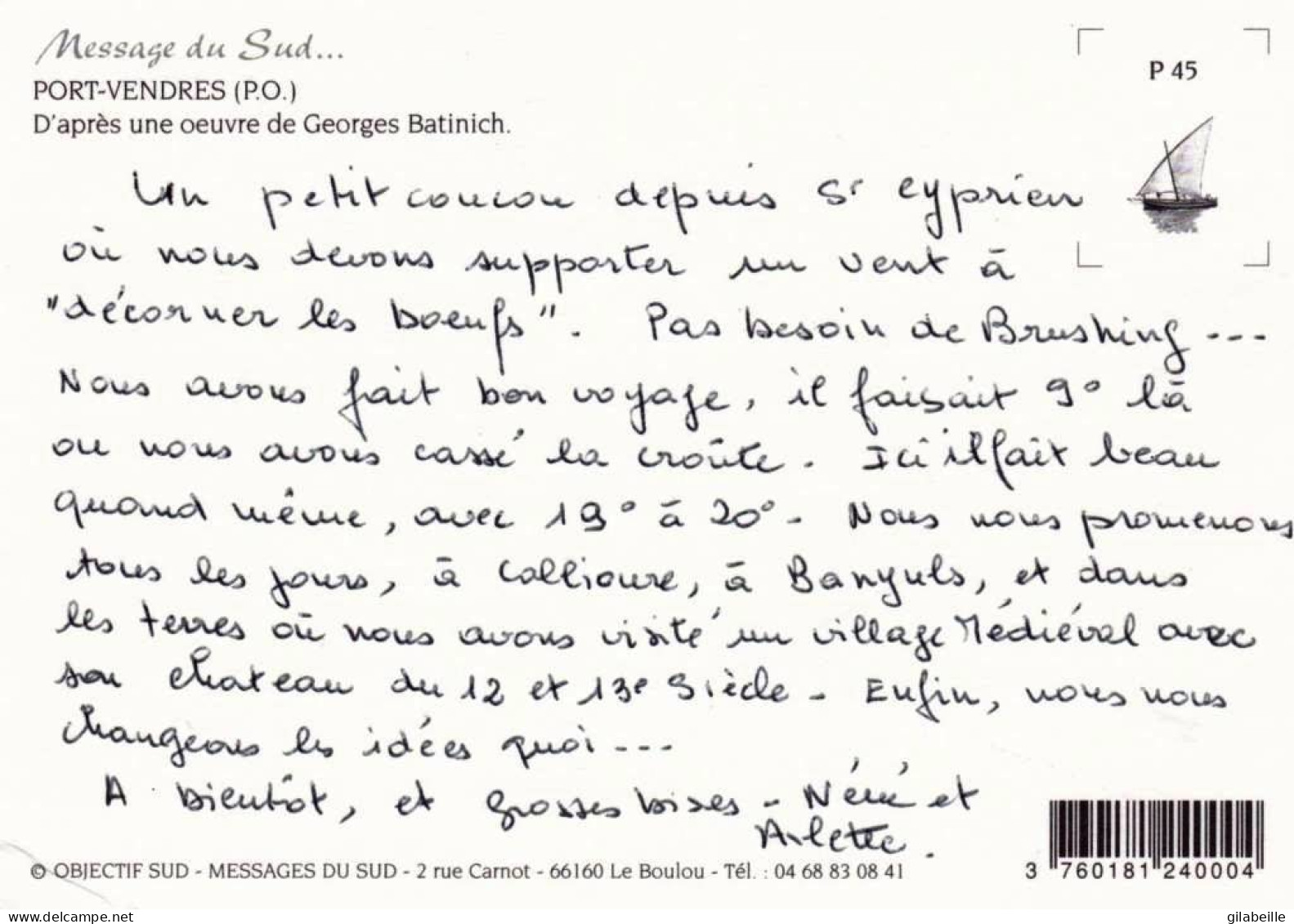 66 - PORT VENDRES D'apres Une Oeuvre De Georges Battinich - Port Vendres