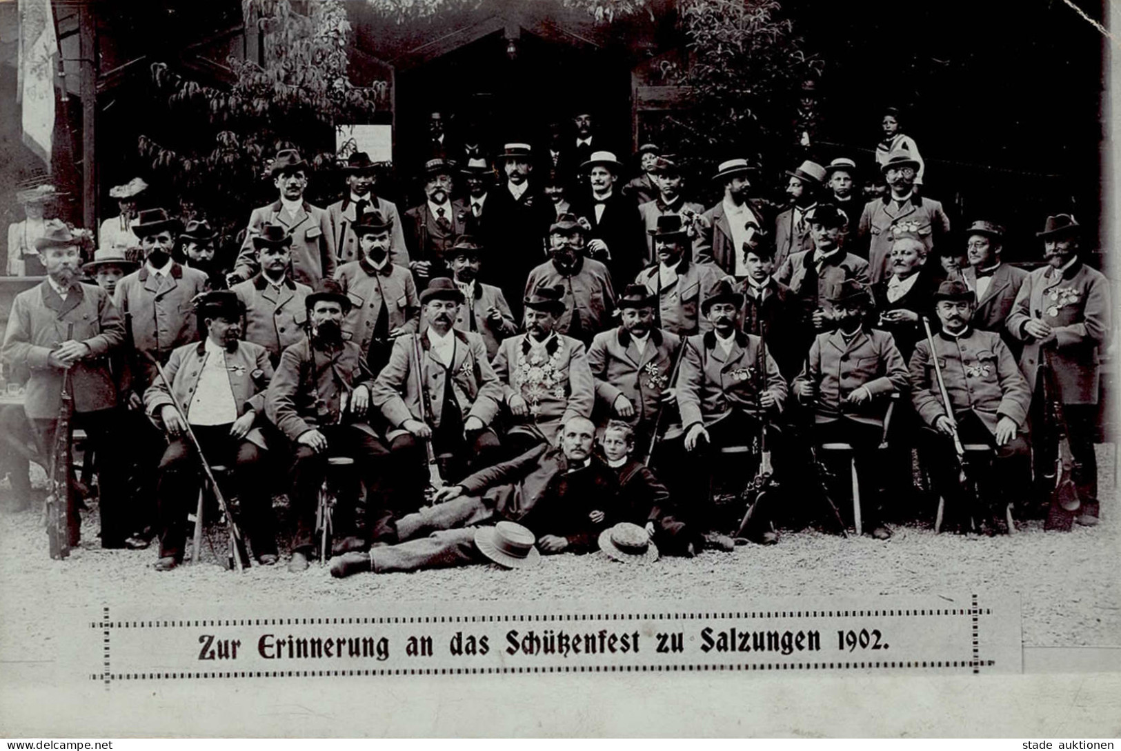 Bad Salzungen (o-6200) Schützenfest 1902 I-II (Stauchungen, RS Fleckig) - Autres & Non Classés
