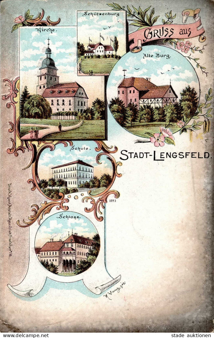 Stadtlengsfeld (o-6220) Schule Schützenhaus Signiert II (kleine Stauchung) - Andere & Zonder Classificatie