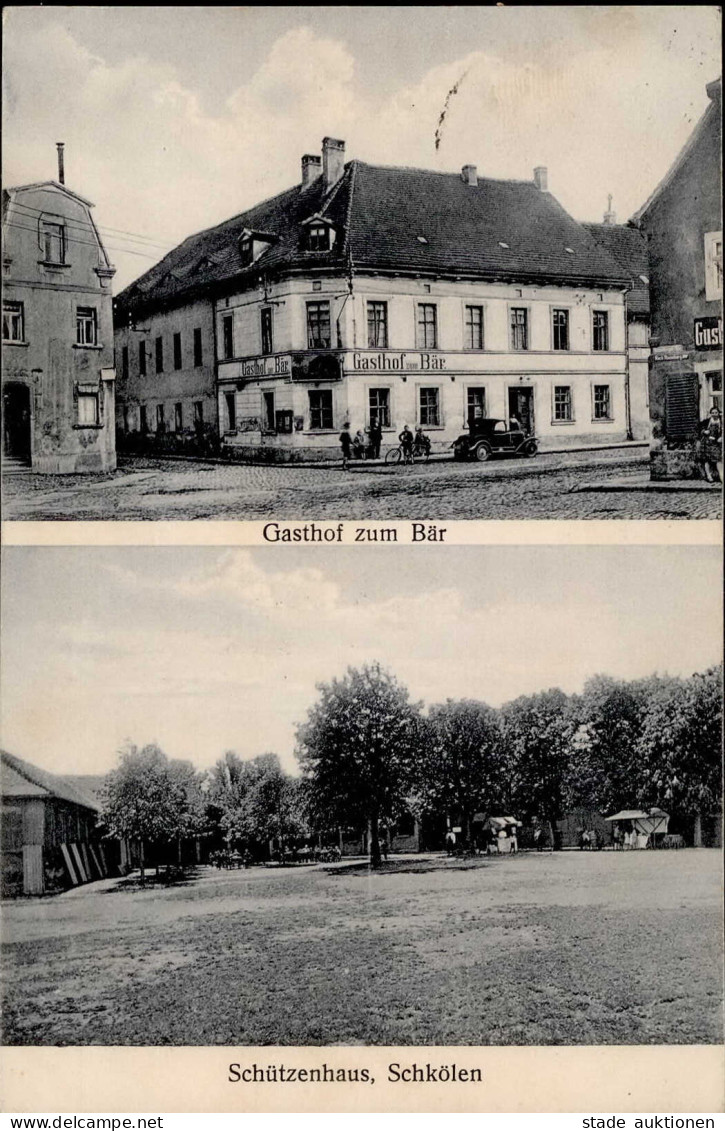 Schkölen (o-6524) Schützenhaus Gasthaus Zum Bär 1921 I-II - Andere & Zonder Classificatie