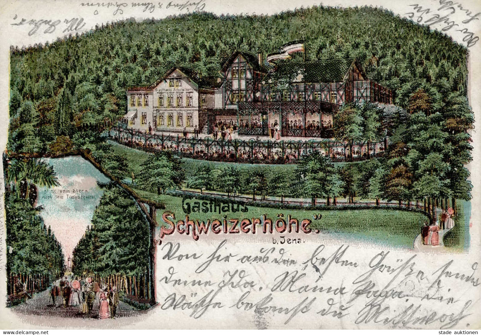 Jena (o-6900) Gasthaus Zur Schweizerhöhe 1903 I-II - Jena