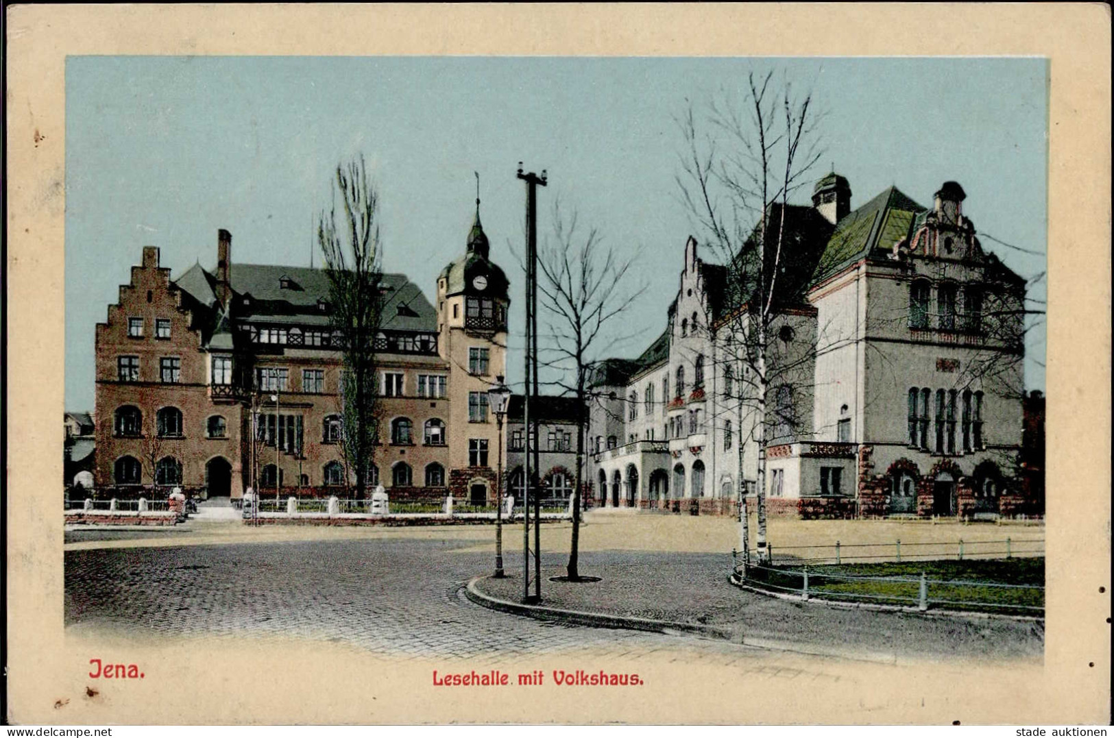 Jena (o-6900) Lesehalle Volkshaus 1911 I-II (fleckig) - Jena