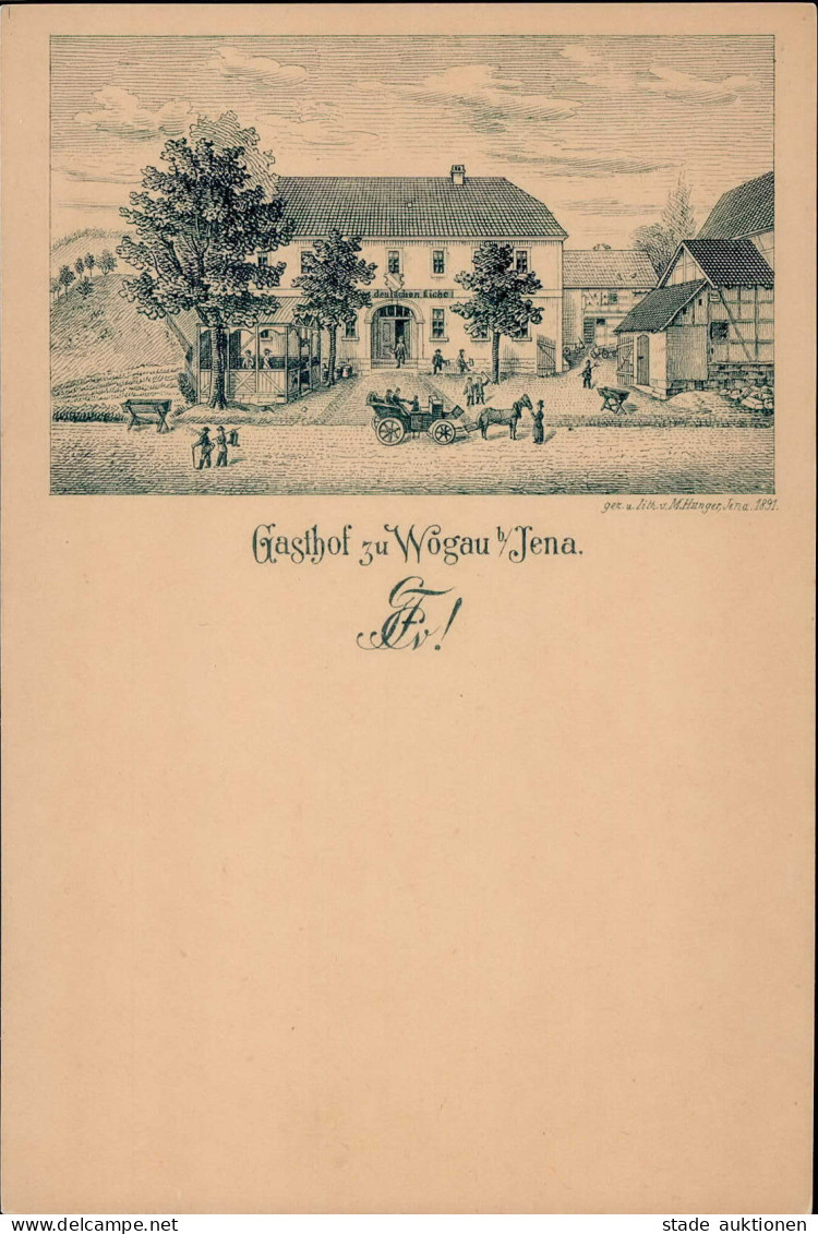 Wogau (o-6901) Gasthaus Zu Der Deutschen Eiche I-II - Other & Unclassified