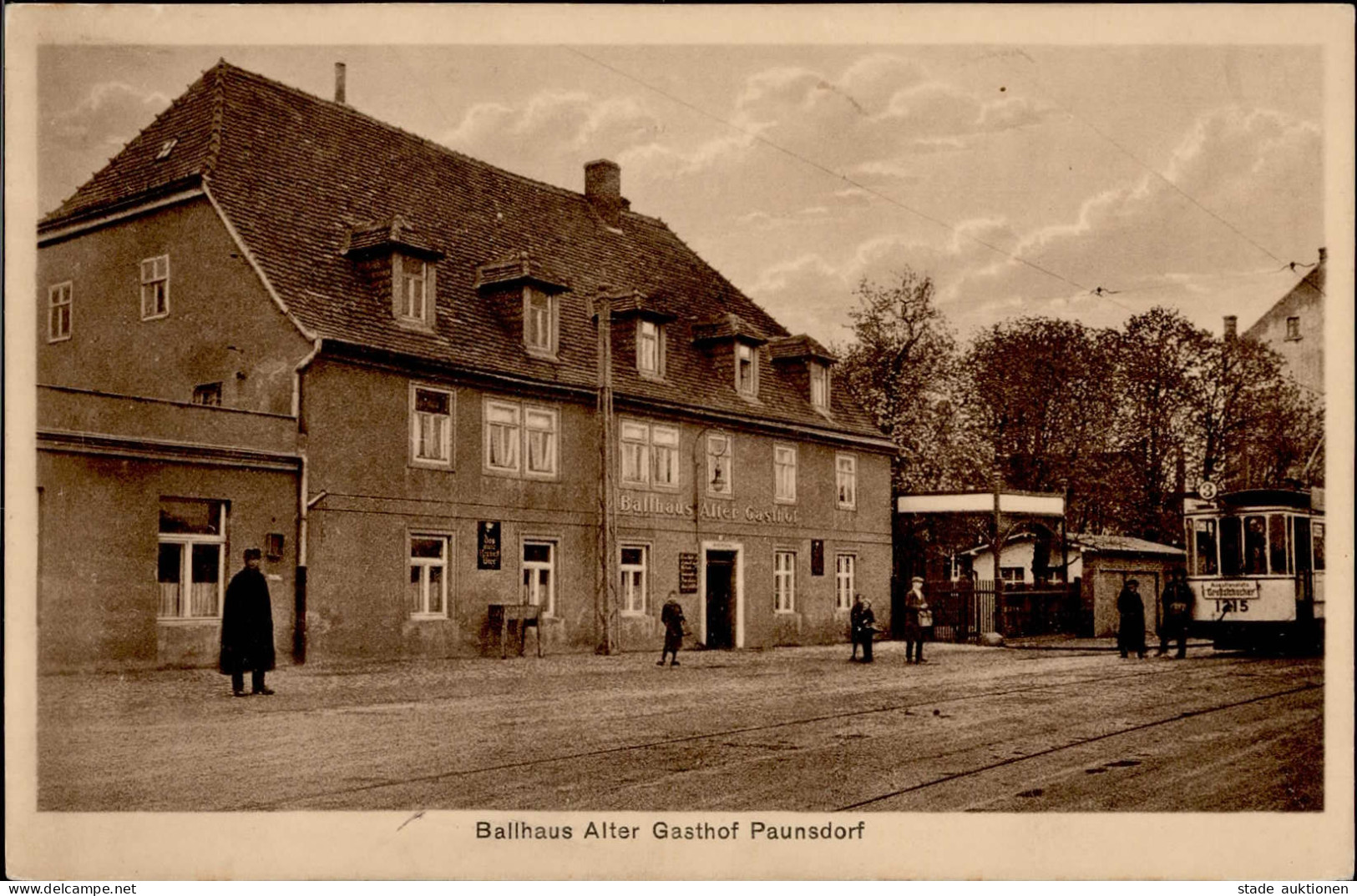 Paunsdorf (o-7010) Gasthaus Zum Ballhaus Straßenbahn I- - Leipzig