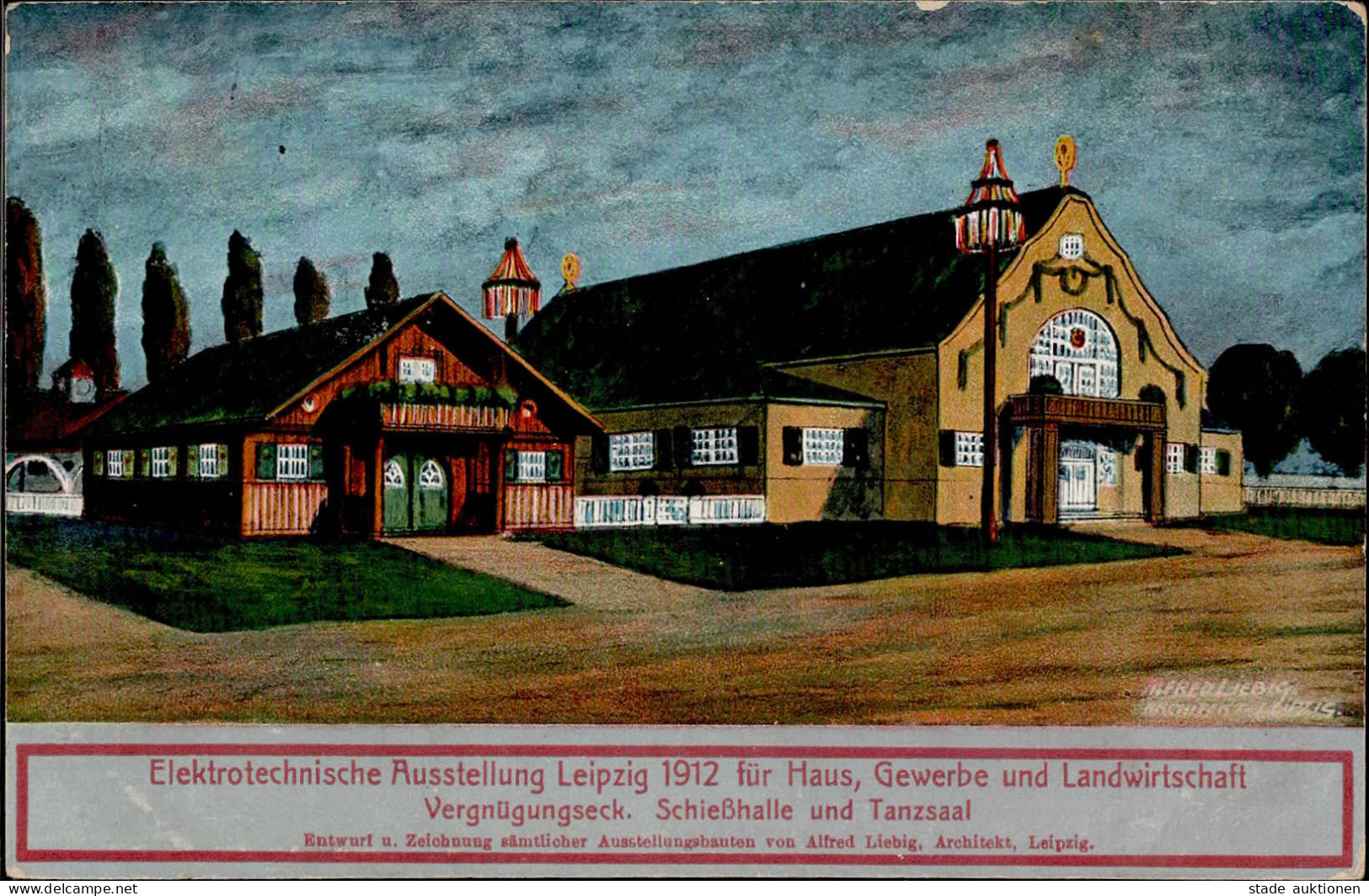 Leipzig (o-7000) Elektronische Ausstellung Für Haus Gewerbe Und Landwirtschaft 1912 I-II (Marke Entfernt) Paysans Expo - Leipzig