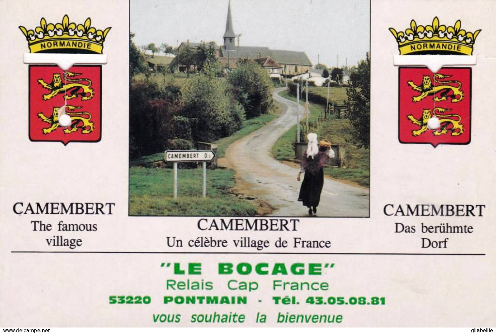 PUBLICITE - Village De Camembert ( 61 ) Publicité " Le Bocage " A Pontmain ( 53 )  - Werbepostkarten