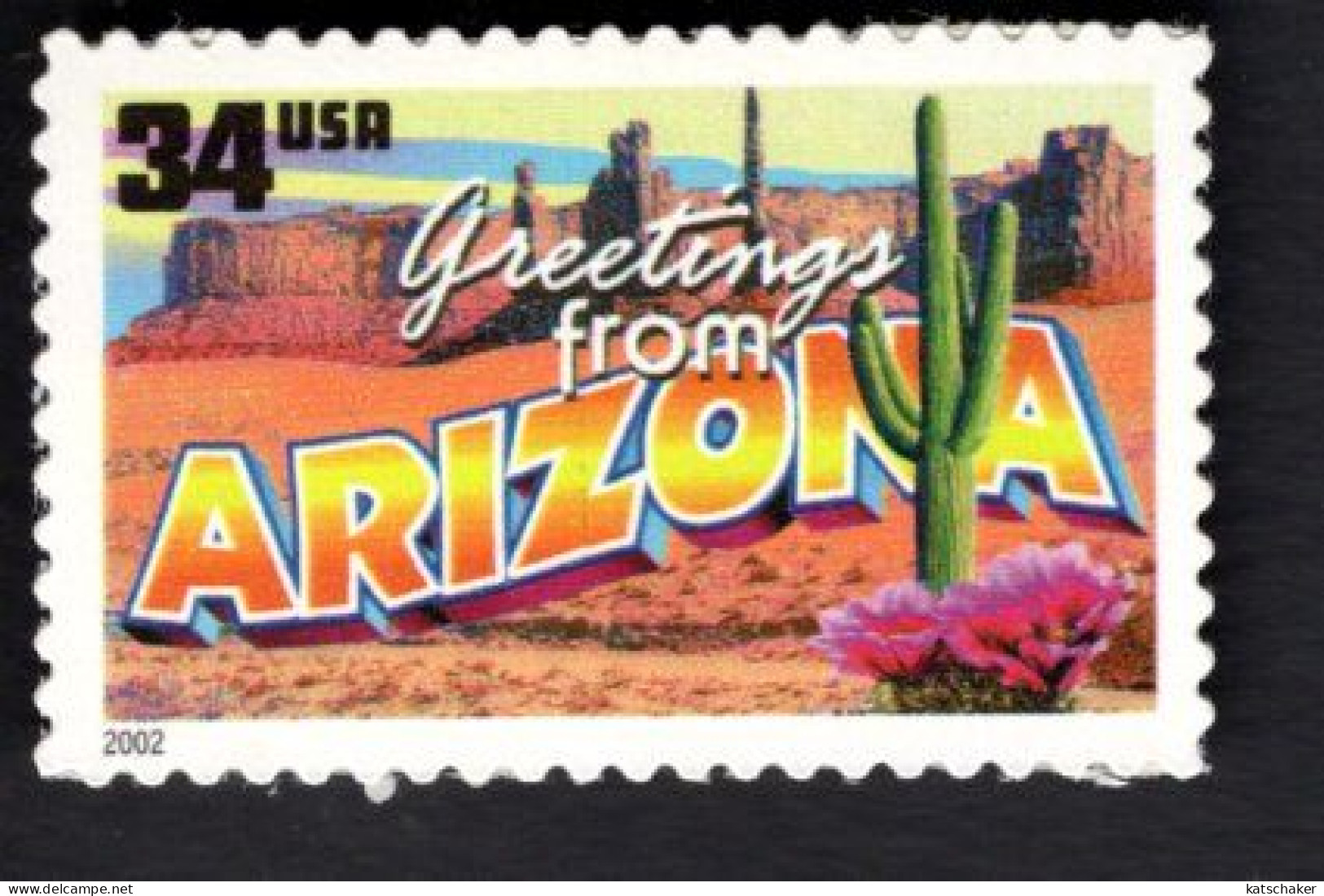 2016402344 2002 SCOTT 3563 (XX) POSTFRIS MINT NEVER HINGED  -  GREETINGS FROM AMERICA - ARIZONA - Unused Stamps