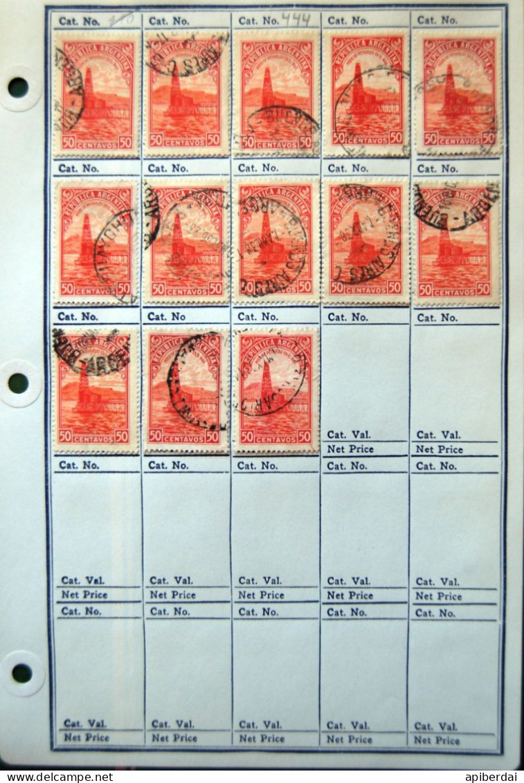 Argentine Argentina - Small  Batch Of 4 Sheets With 79 Stamps Used - Other & Unclassified