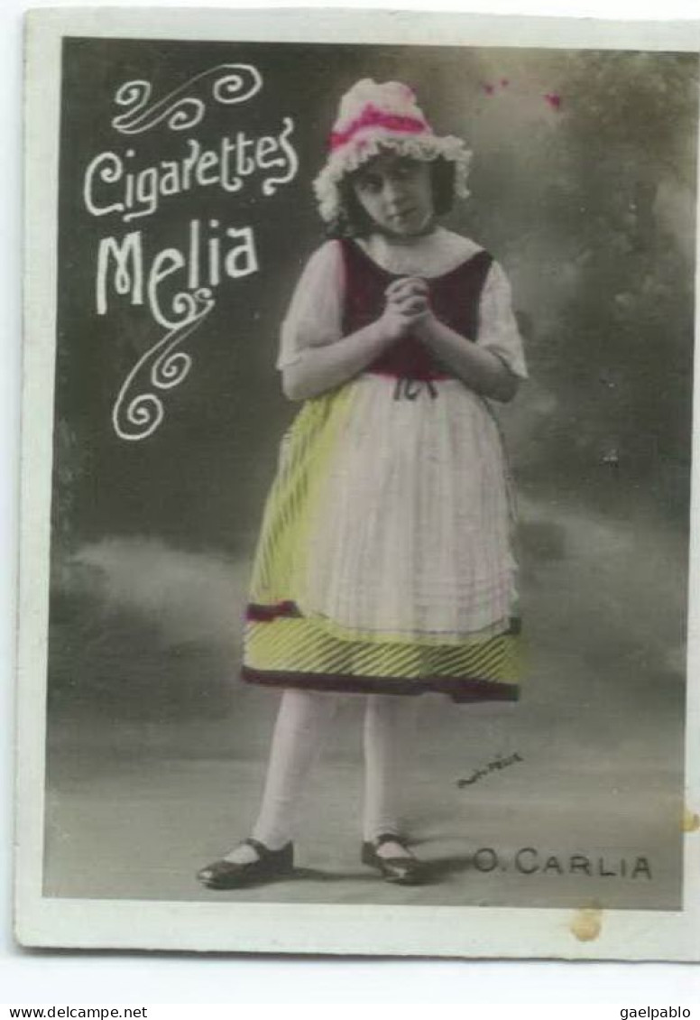 CIGARETTES MELIA -   O. CARLIA   - Dos Vierge - Melia