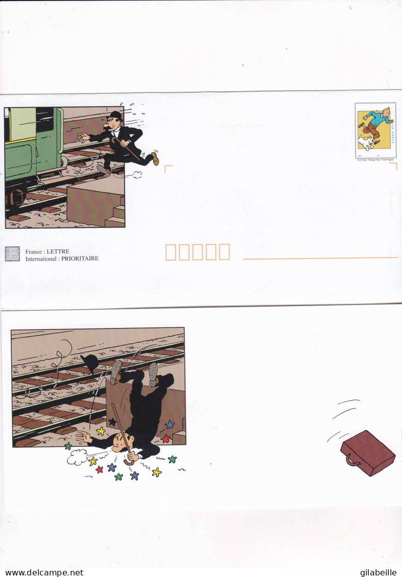 FRANCE - PAP - Entier Postal -  Tintin - Hergé -  Les Dupont - Carte +enveloppe - Prêts-à-poster: Other (1995-...)