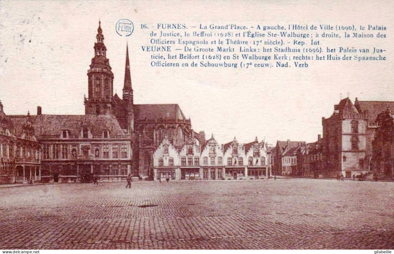 FURNES - VEURNE - La Grand'place  - De  Groote Markt  - Veurne