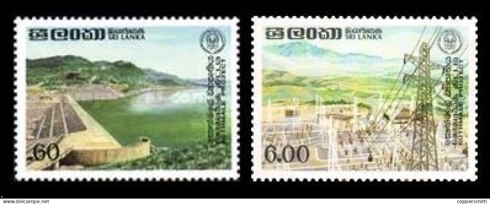 (0182) Sri Lanka  1985 / Kothmale Power Station  ** / Mnh  Michel 706-707 - Sri Lanka (Ceylan) (1948-...)