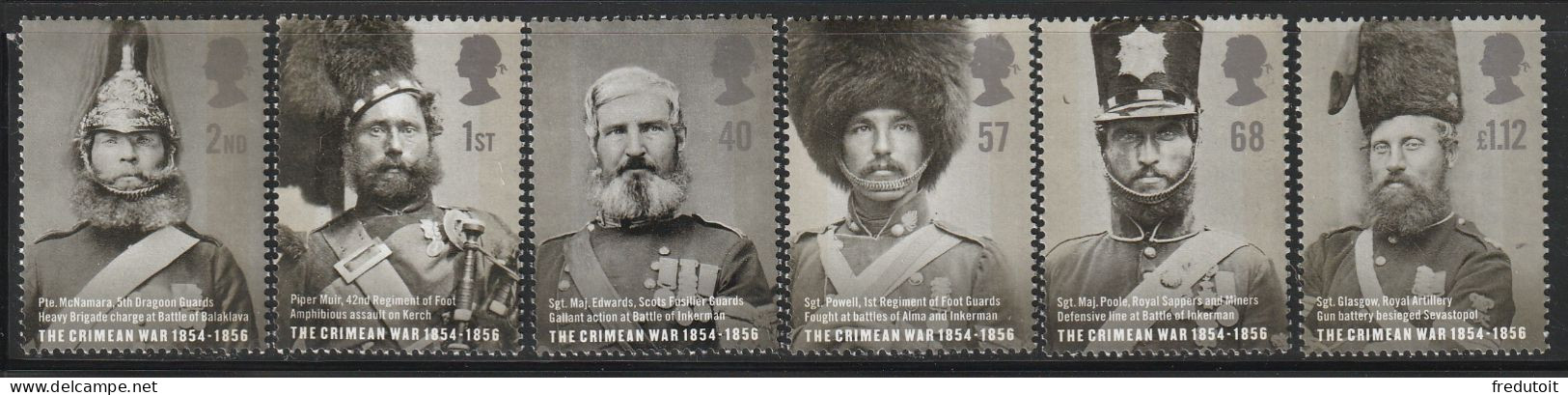 GRANDE BRETAGNE - N°2588/93 ** (2004) 150e Anniversaire De La Guerre De Crimée - Unused Stamps