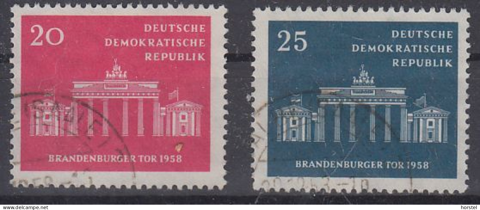 DDR Mi 665-66  - 10 Jahre Magistrat Von Groß-Berlin - Brandenburger Tor - Usati