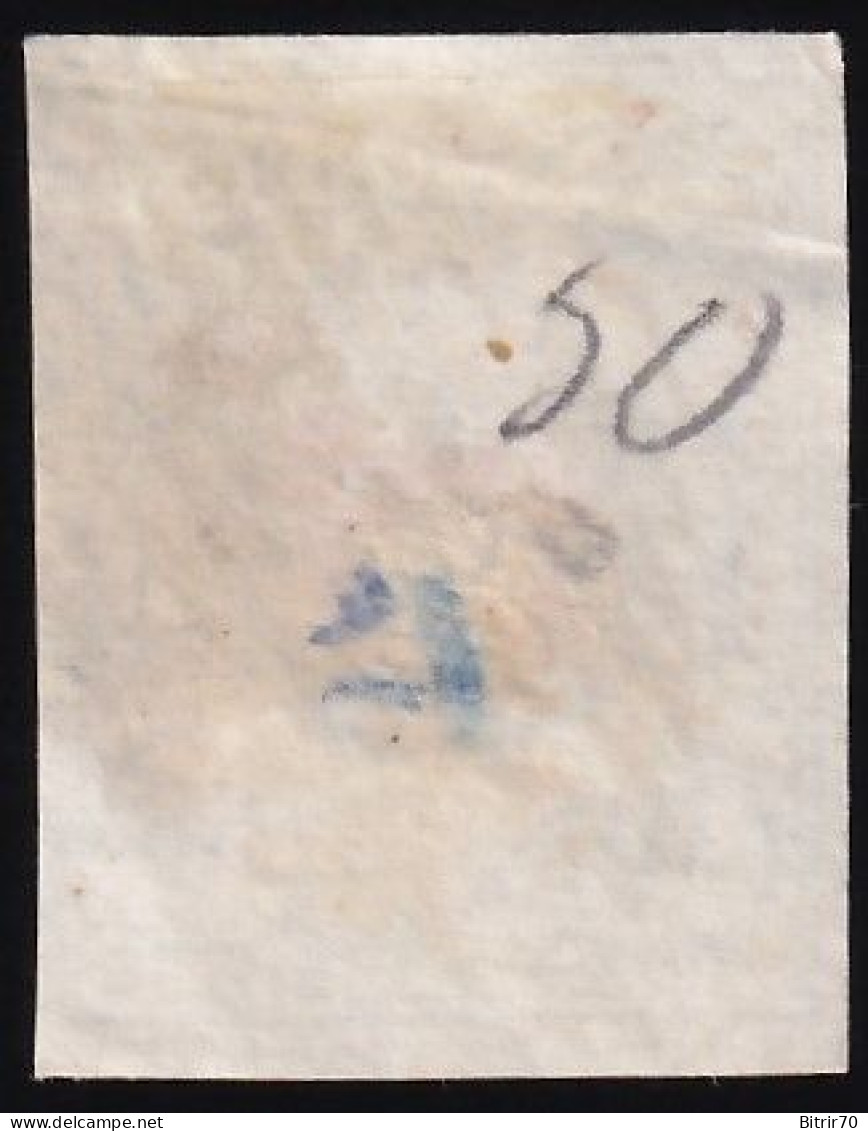 Suiza.  1850.  Rayon II. 10 R. Amarillo, Negro Y Rojo. - 1843-1852 Federale & Kantonnale Postzegels