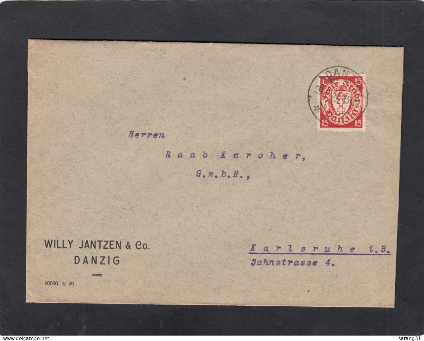 FIRMENBRIEF AUS DANZIG NACH KARLSRUHE,1931. - Cartas & Documentos