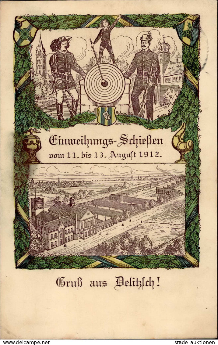 Delitzsch (o-7270) Einweihungsschießen 11. Bis 13. August 1912 II (kleine Stauchung) - Other & Unclassified