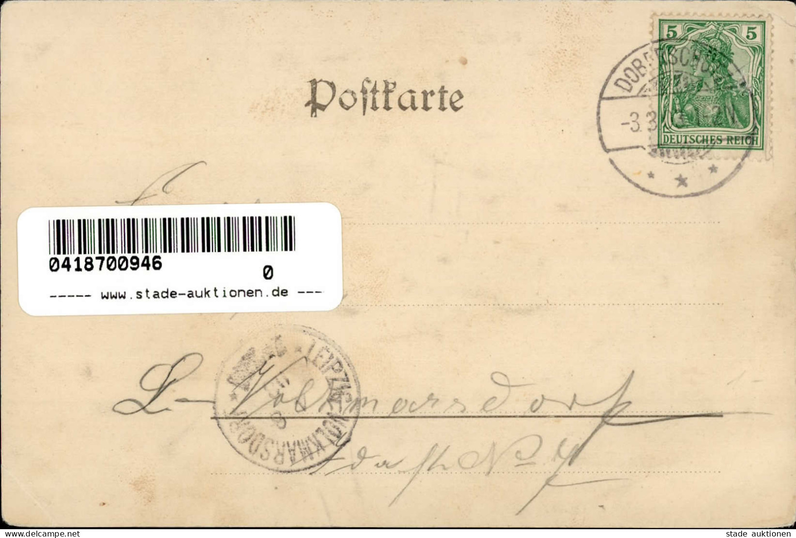 Battaune (o-7281) Dörings Gasthaus 1903 II (Stempeldurchdruck) - Other & Unclassified