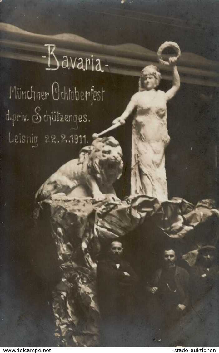 Leisnig (o-7320) Bavaria Münchner Schützenfest Schützengesellschaft 22. Februar 1911 I - Other & Unclassified