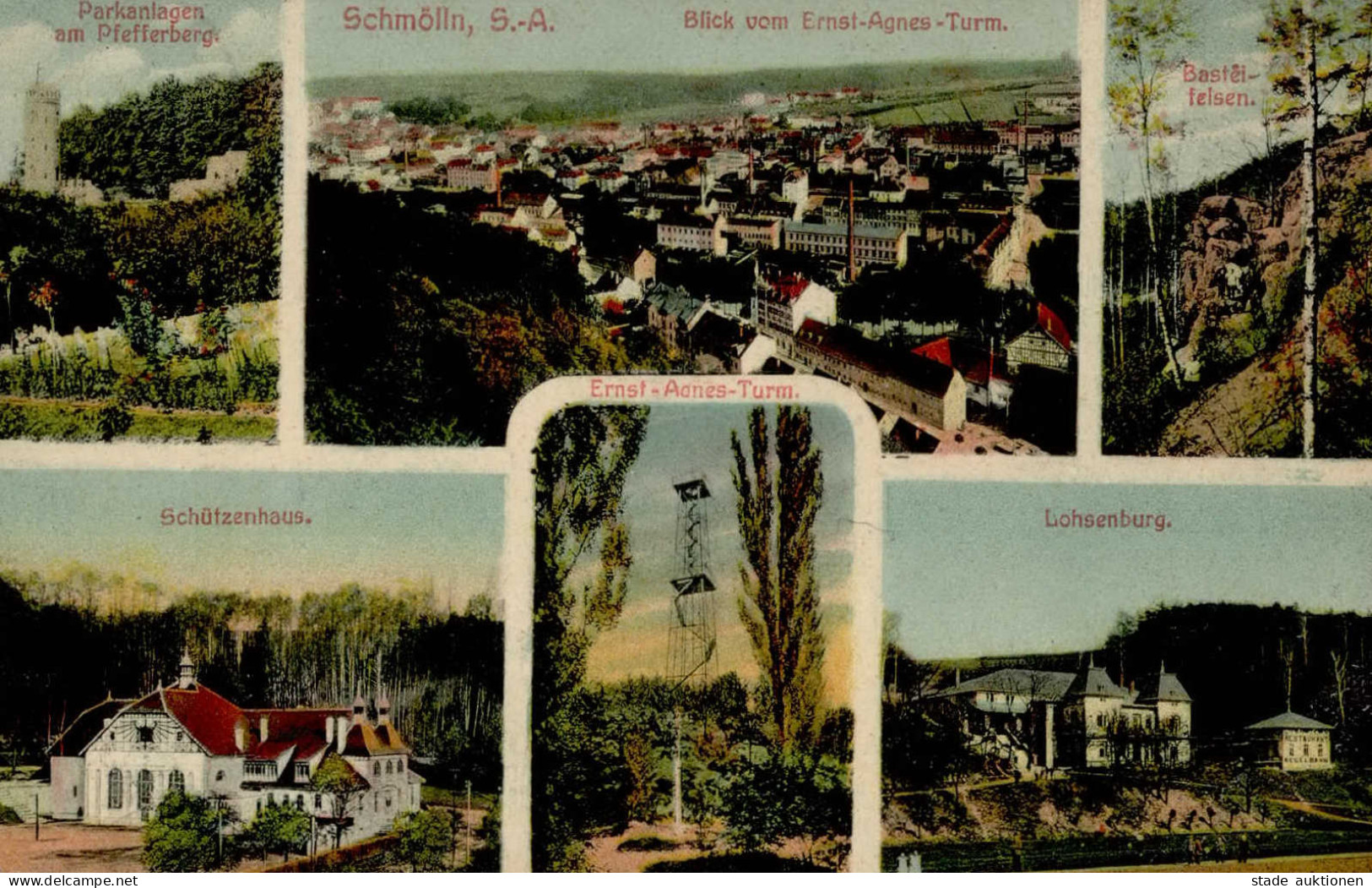 Schmölln (o-7420) Schützenhaus Ernst-Agnes-Turm Lohsenburg Pfefferberg 1914 I-II - Autres & Non Classés