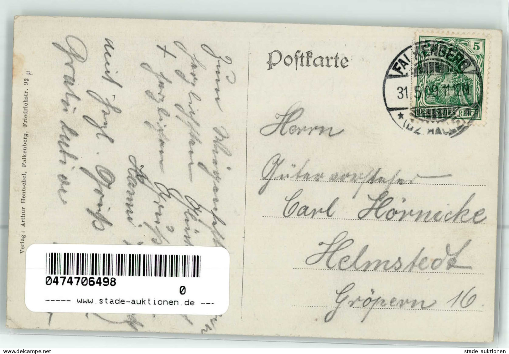 Falkenberg (o-7900) Schützenauszug 9. August 1908 Emailschild Zigarren- Und Kolonialwarenhandlung I- - Other & Unclassified