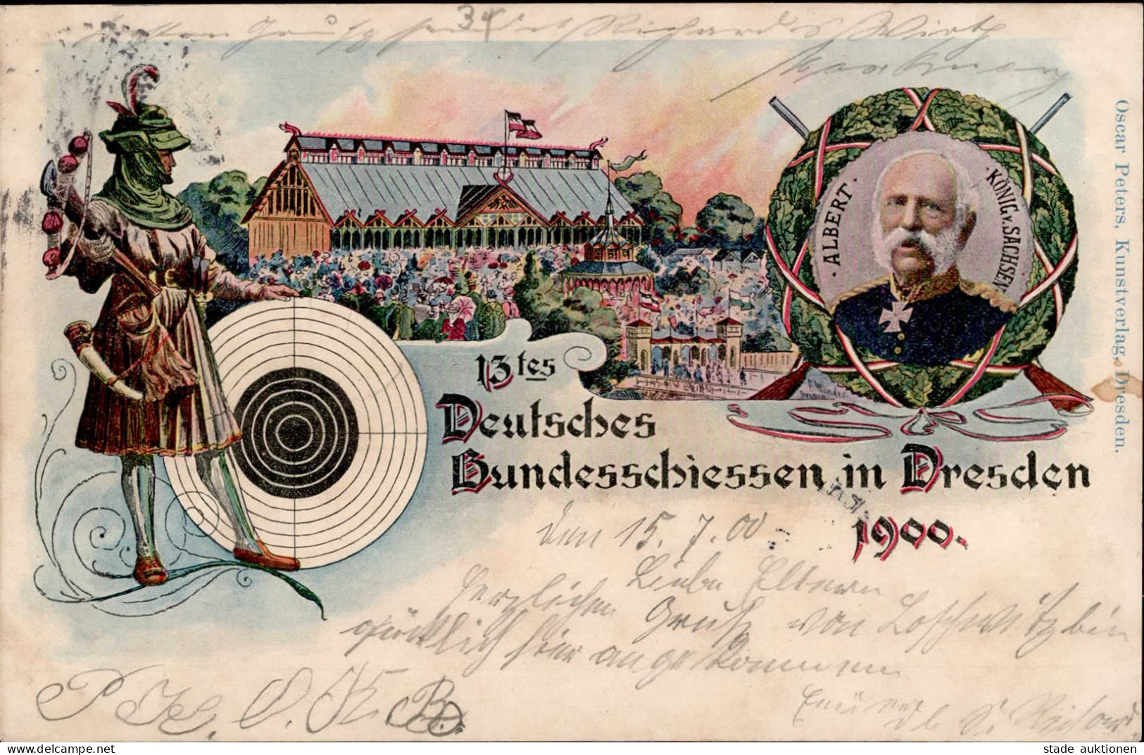 Dresden (o-8000) 13. Deutsches Bundesschießen 1900 I- - Other & Unclassified