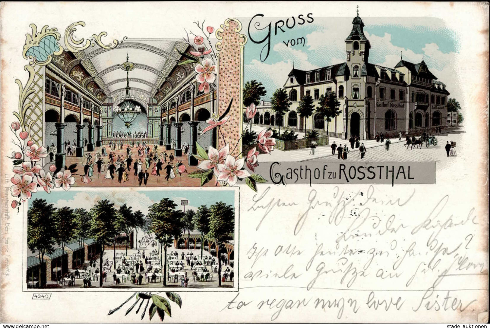 Cotta (o-8000) Gasthaus Zu Rossthal 1899 I- - Other & Unclassified