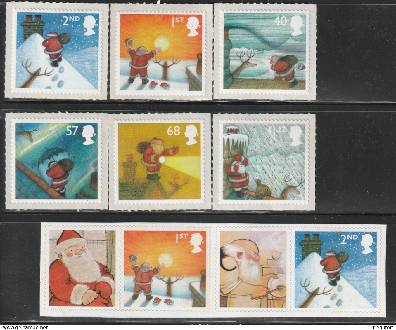 GRANDE BRETAGNE - N°2594/9+2594+5a ** (2004) Noël - Unused Stamps