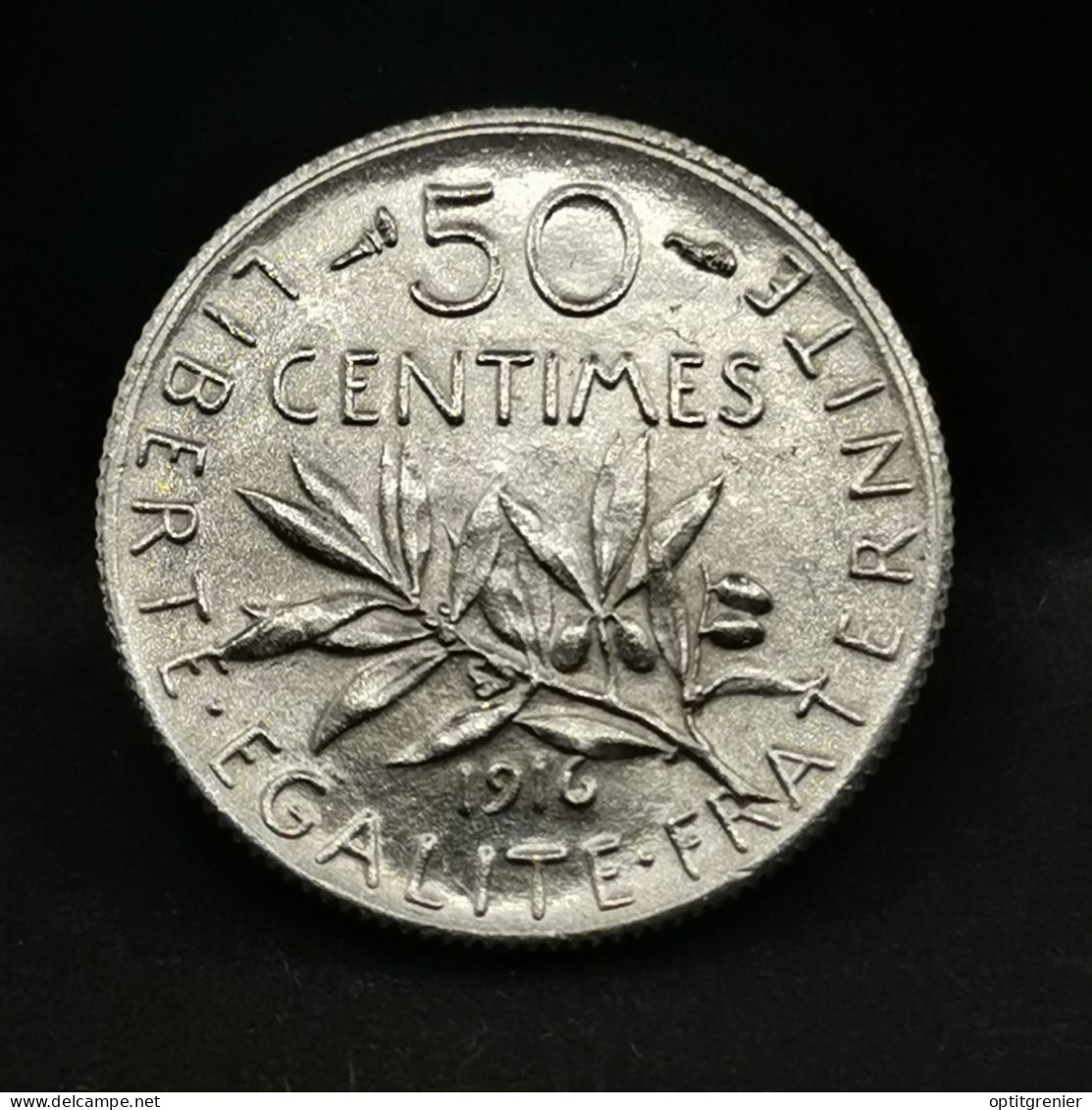 50 CENTIMES SEMEUSE ARGENT 1916 FRANCE / SILVER (Réf. 24425) - 50 Centimes